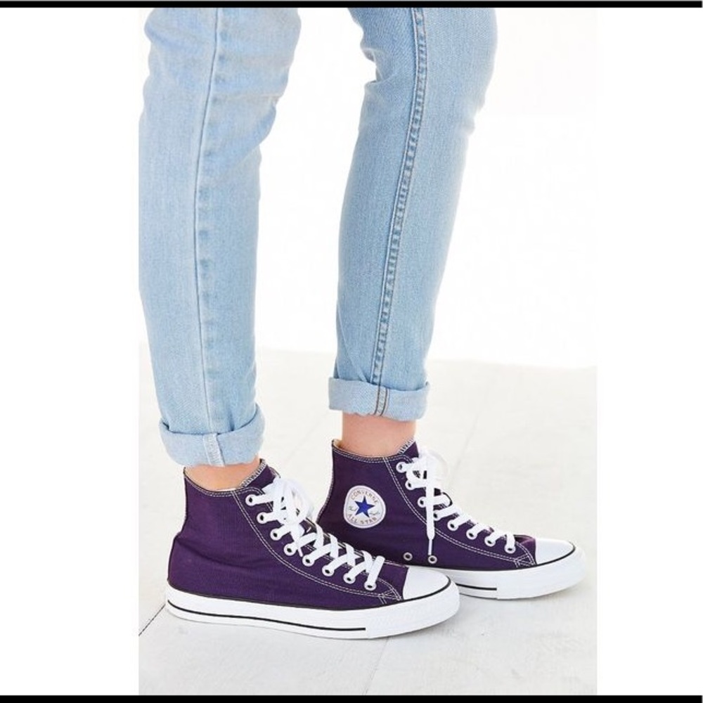 LIKE NEW Purple High Top Converse